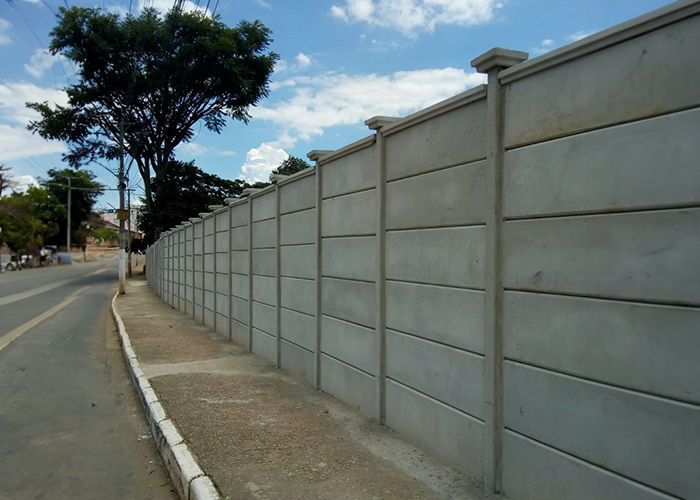 Muro pré-moldado para condomínios